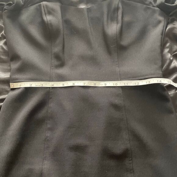 Nordstrom Maggy London classy sheer illusion bodycon black midi dress size 8 - Picture 11 of 16